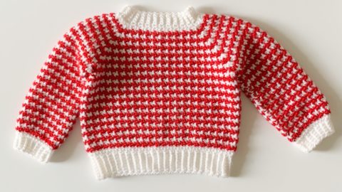 houndstooth crochet vest