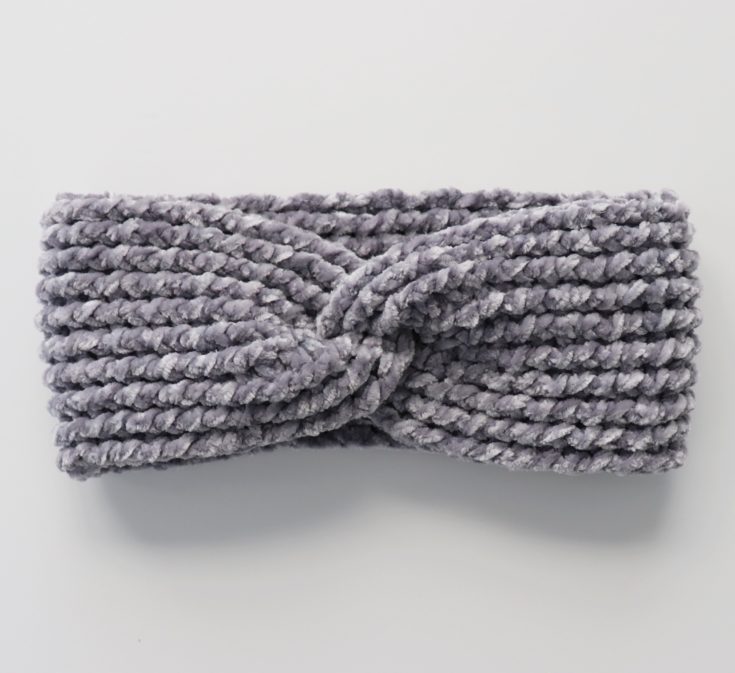 Crochet Ribbed Velvet Twist Headband
