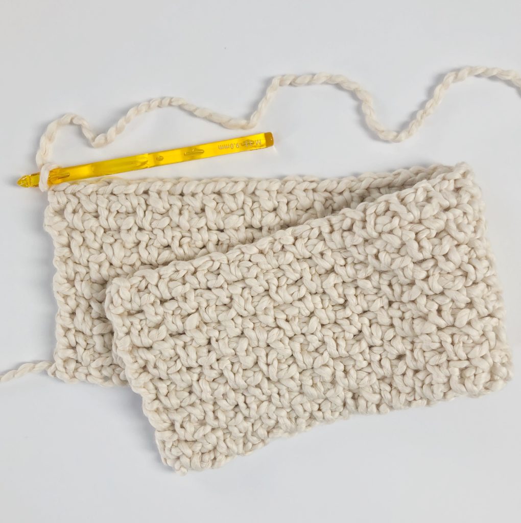 crochet neck warmer in progress
