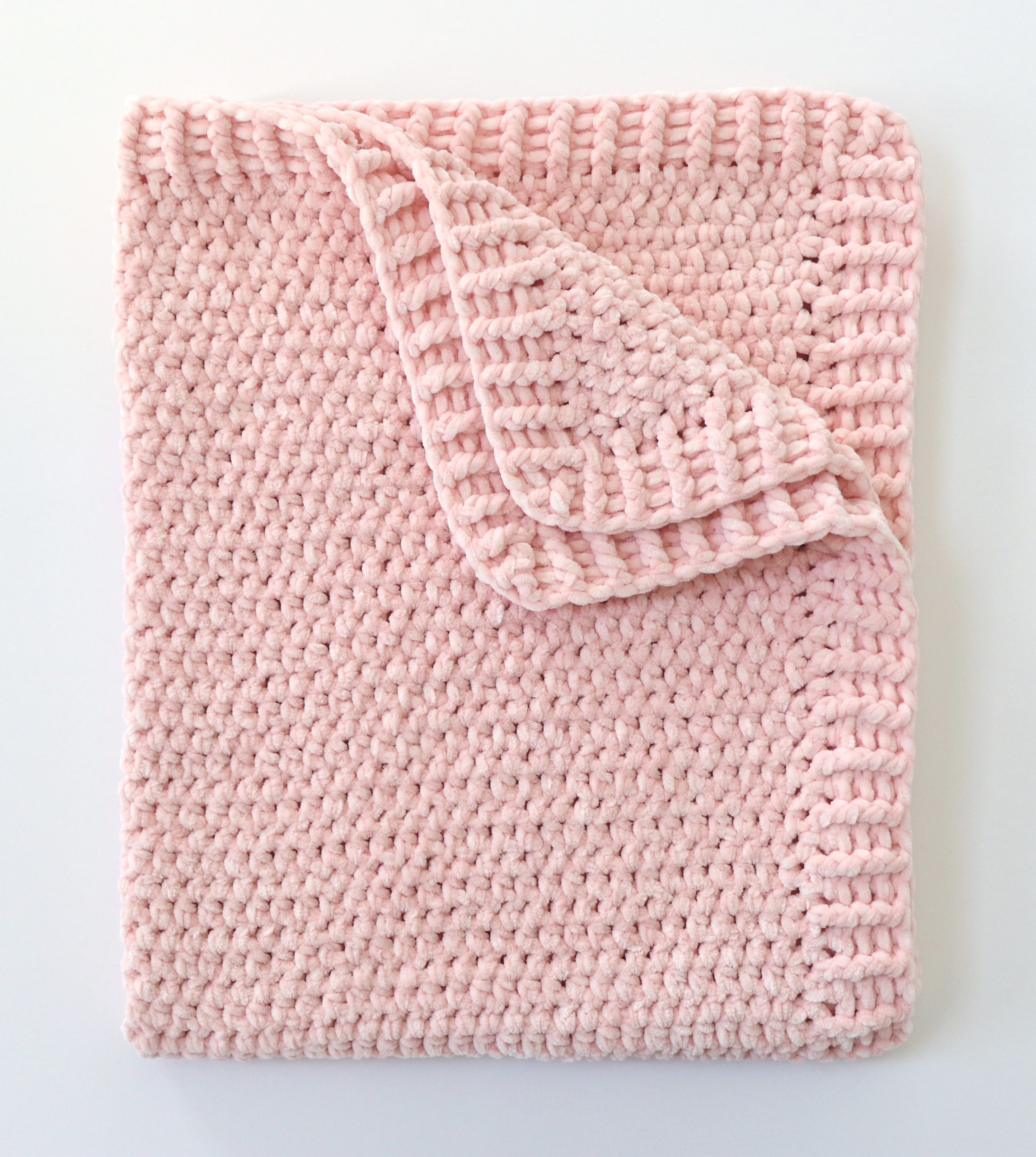 Easy Chunky Crochet Velvet Blanket - Daisy Farm Crafts