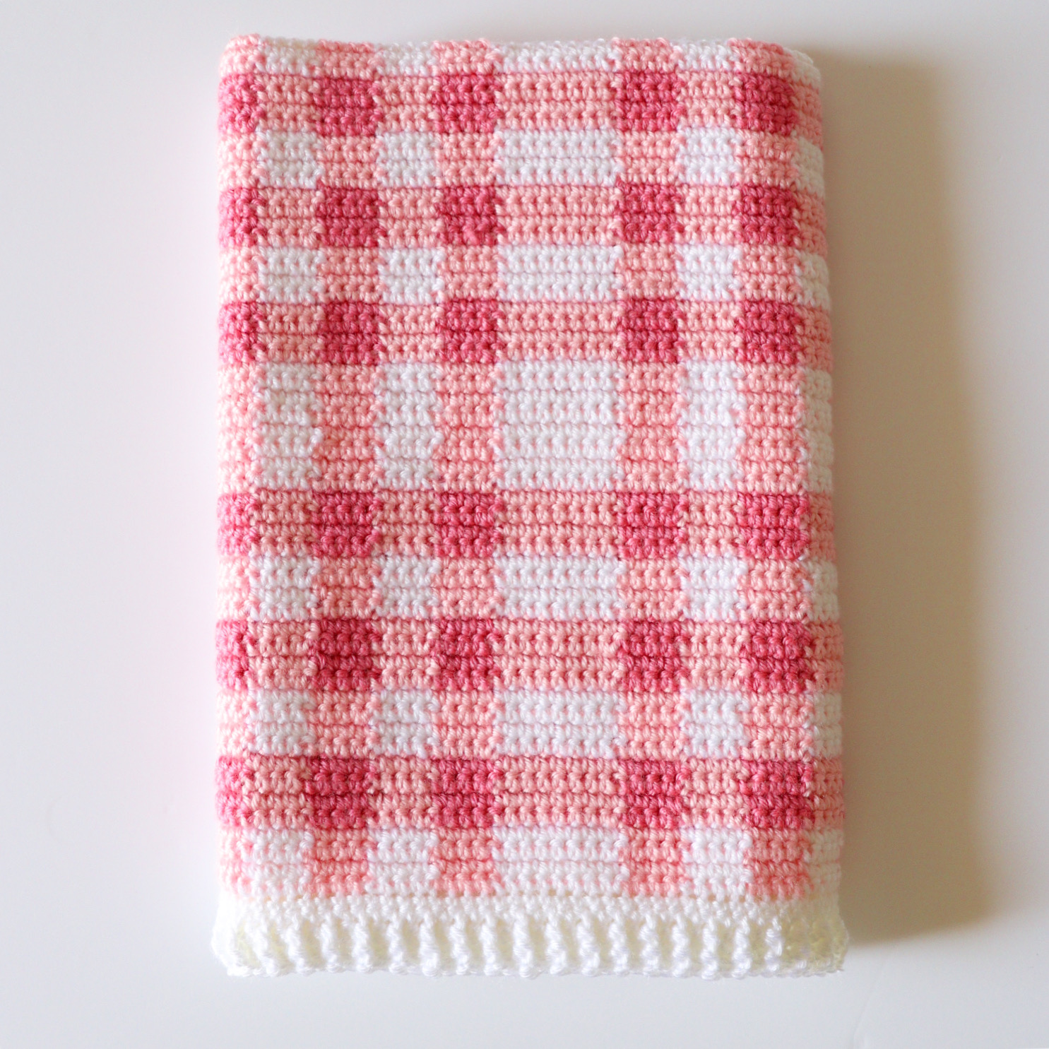 Crochet Nine Square Gingham Blanket - Daisy Farm Crafts