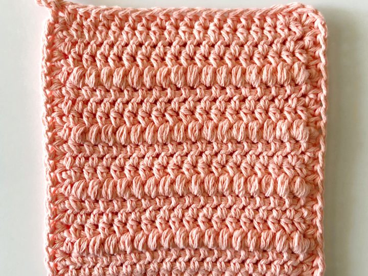 Crochet Puff Stripes Hot Pad