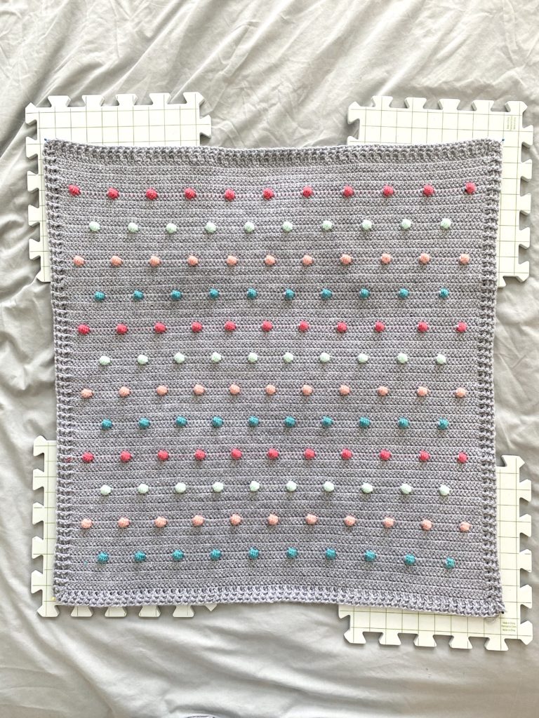 blocking crochet blanket
