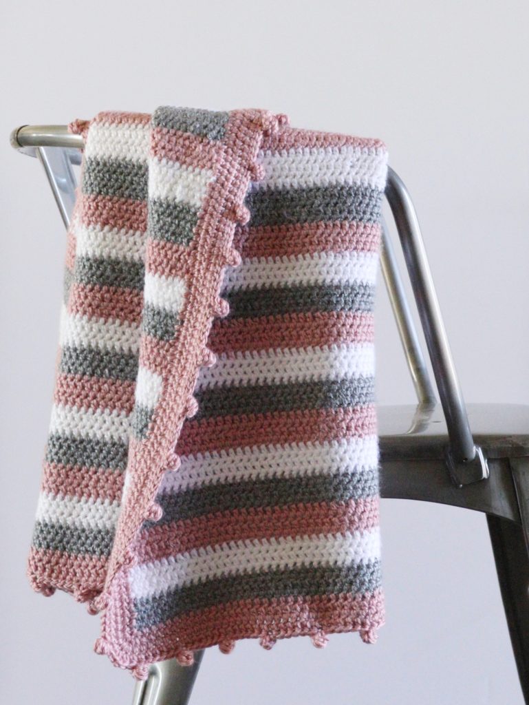 soft stripes blanket on chair