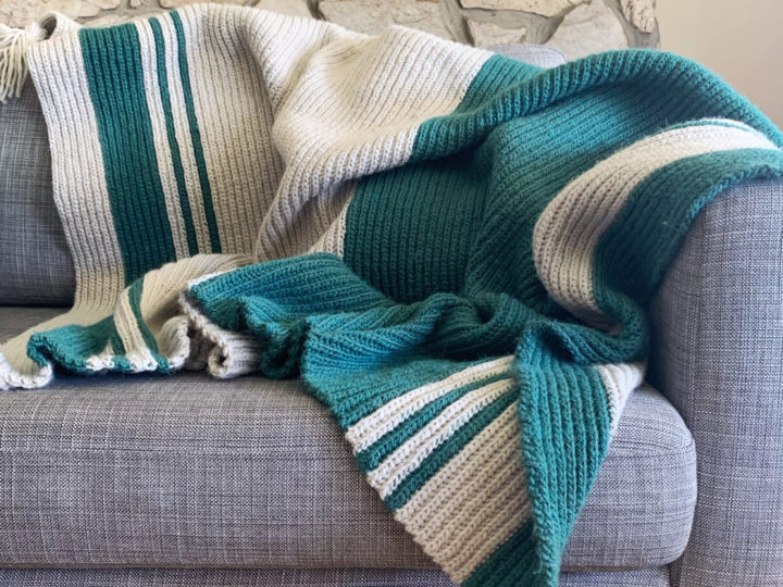 Crochet Modern Stripe Beginner Throw