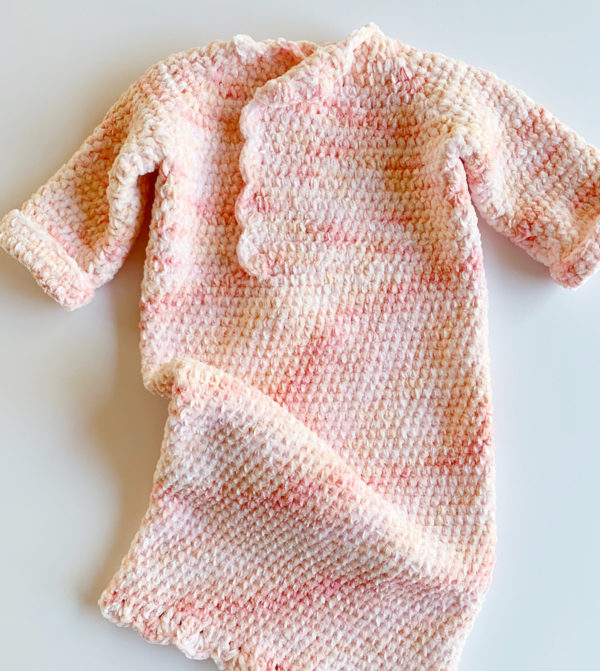 velvet newborn nightgown