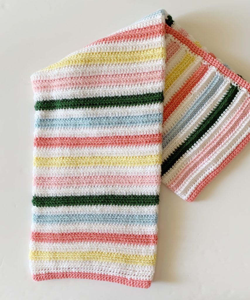 popsicle stripes blanket folded