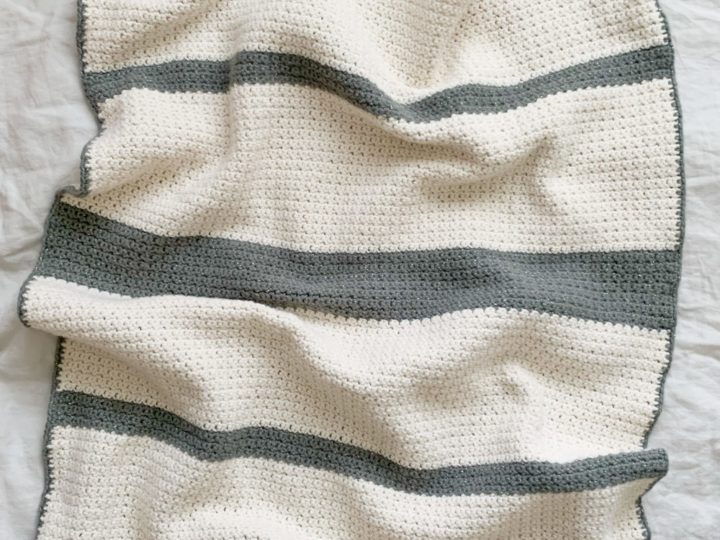 Crochet Beginner Grit Stitch Baby Blanket