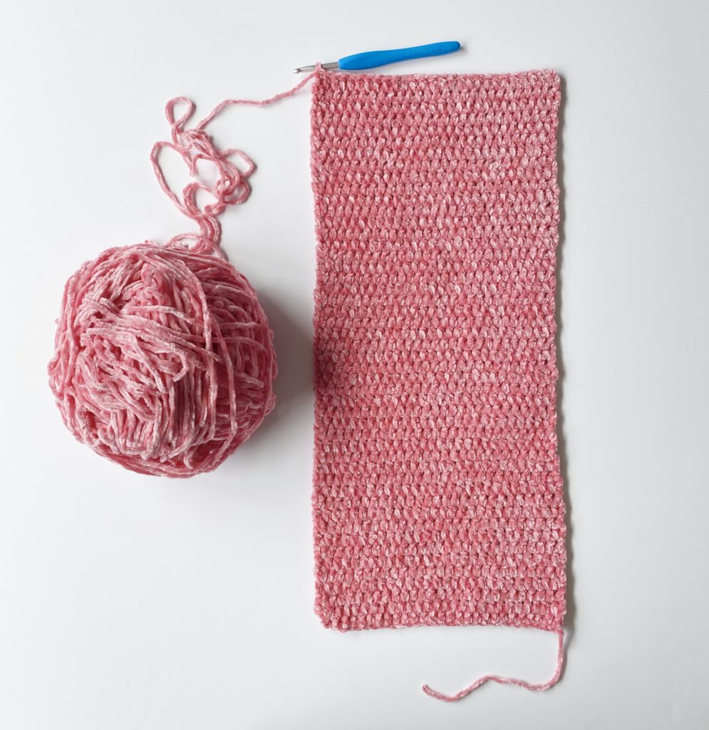 crochet headband in progress
