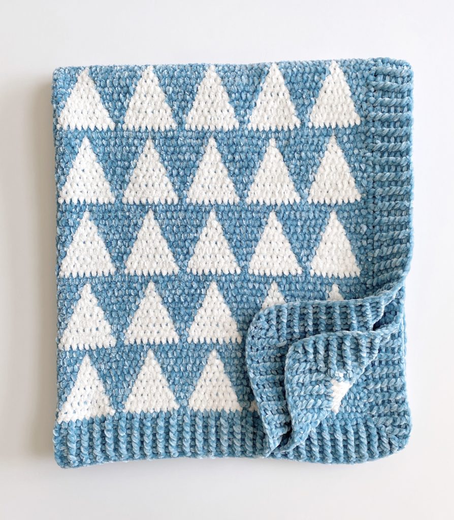 stacked triangles blanket folded