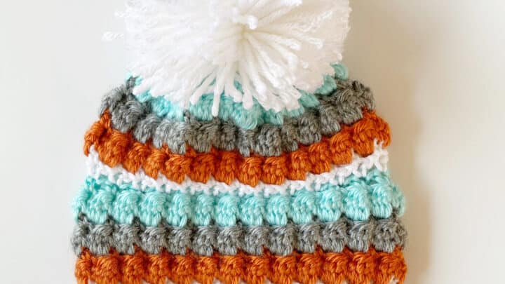 Image for Crochet Mesh and Bobble Stitch Hat