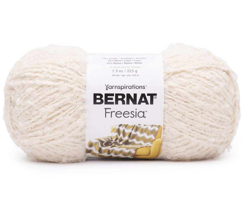 bernat freesia yarn in cream color