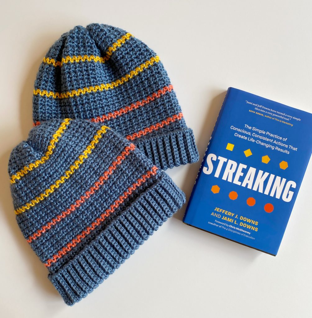 mesh stitch hats with streaking book