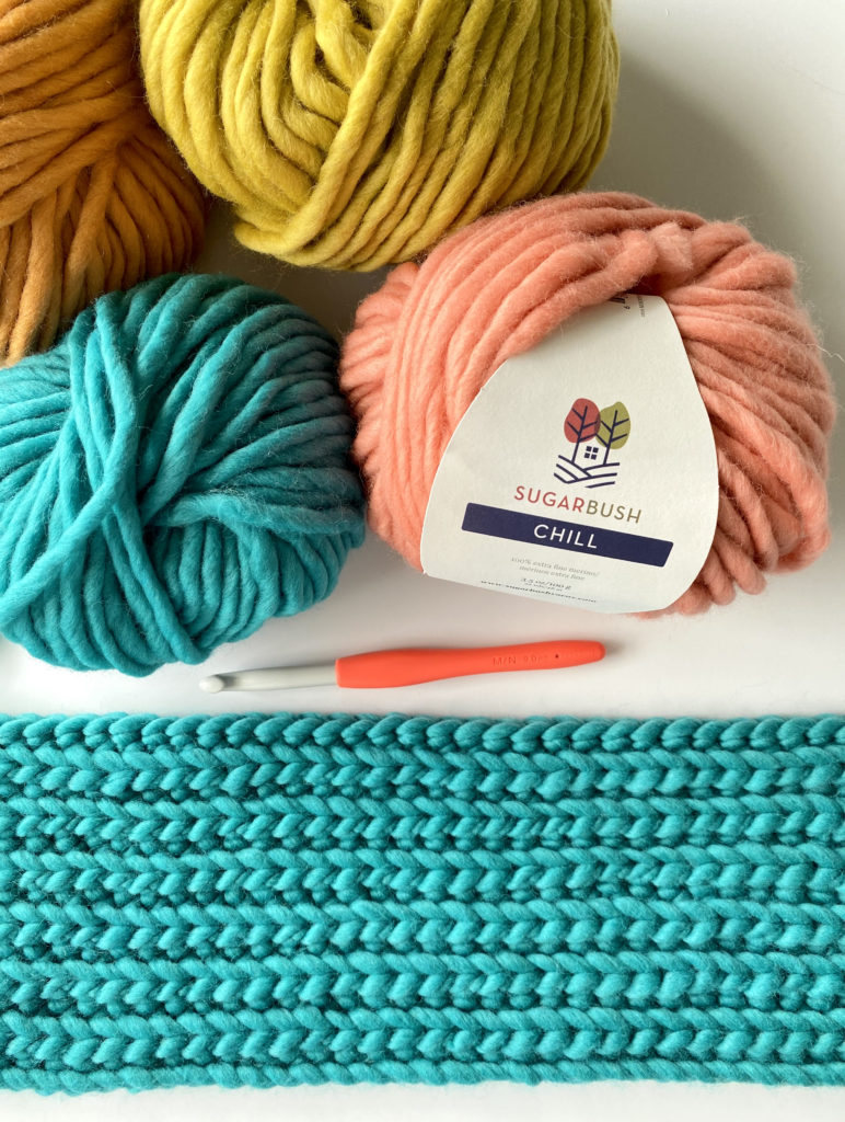 crochet stitch with chunky yarn