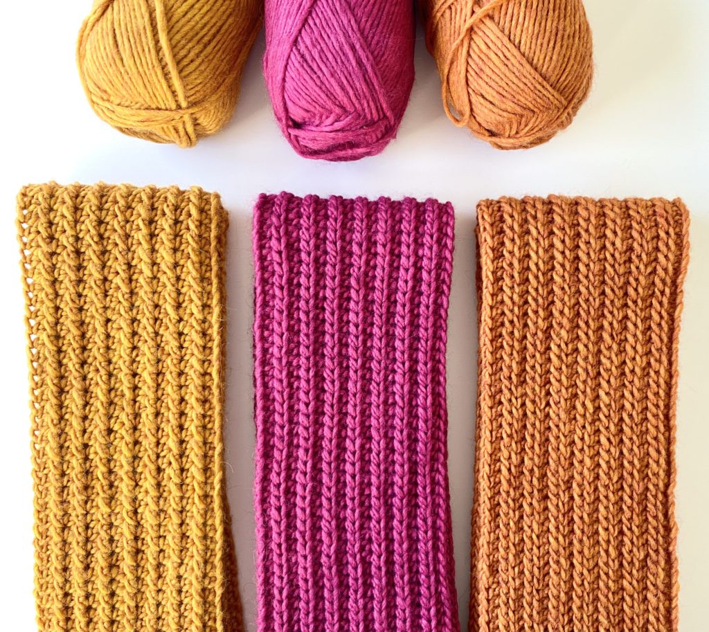 colorful crochet scarves