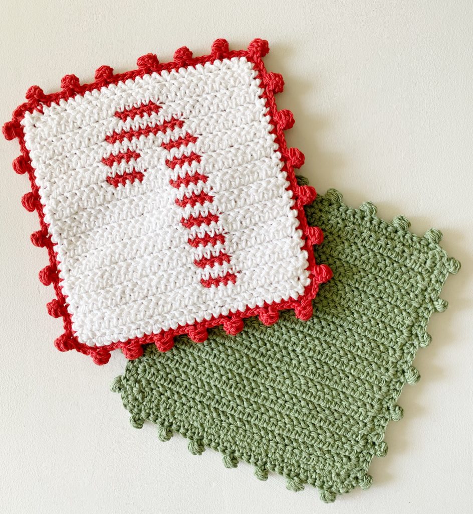 candy cane hot pad