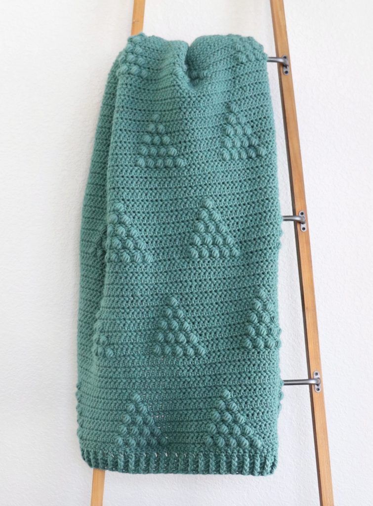 christmas tree textured triangles blanket
