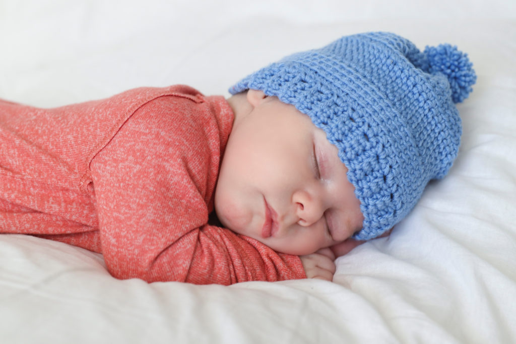 baby in crochet hat