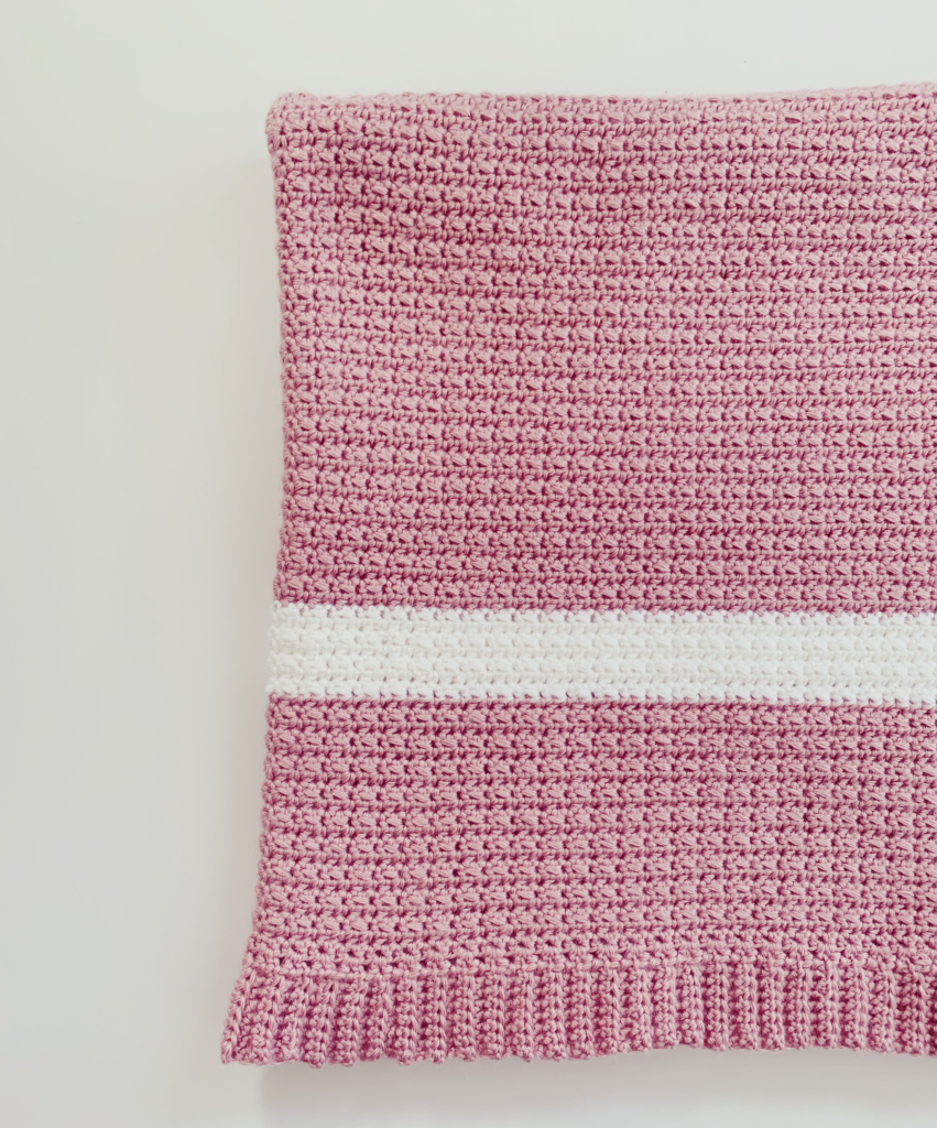 crochet pink baby blanket