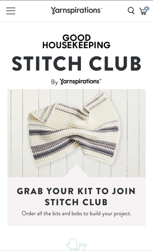 screenshot of good housekeeping stitch club