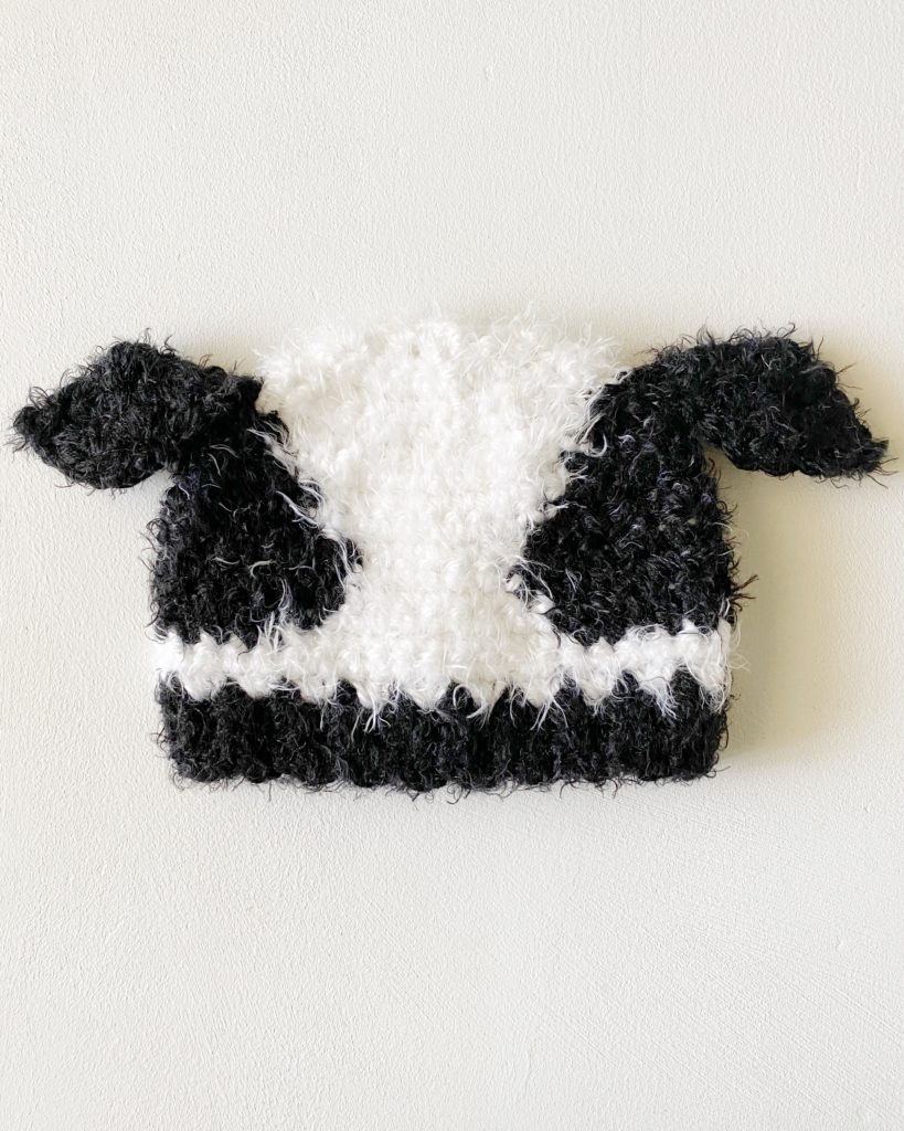 crochet cow hat