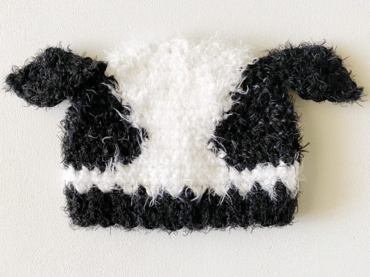 Crochet Baby Cow Hat