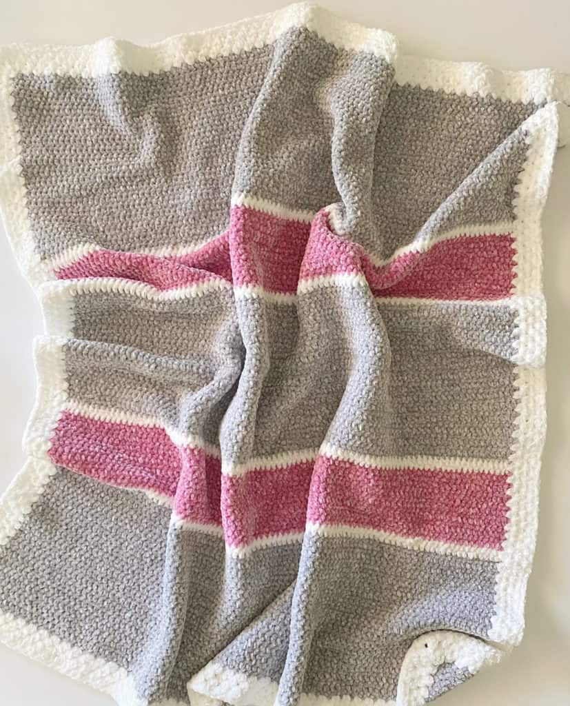 crochet velvet blanket