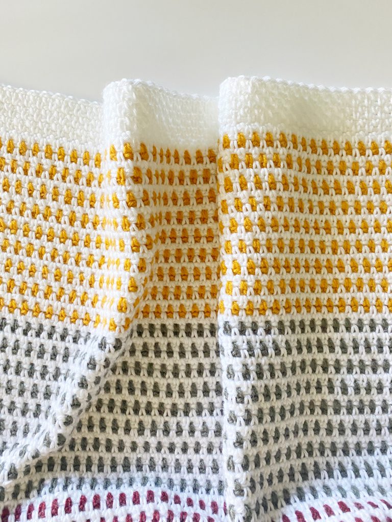 fall colors moss blanket with white border