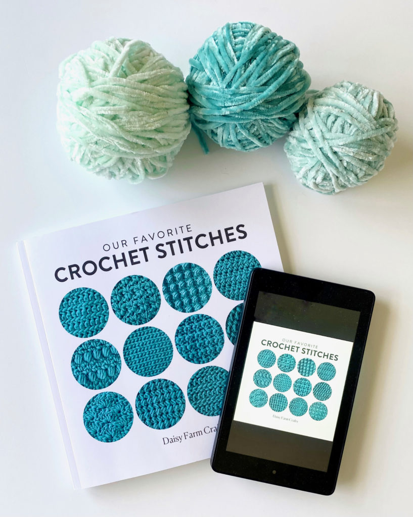 crochet book with yarn
