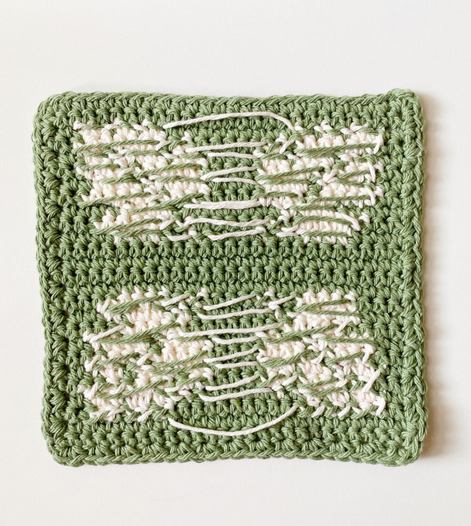 back of crochet hot pad