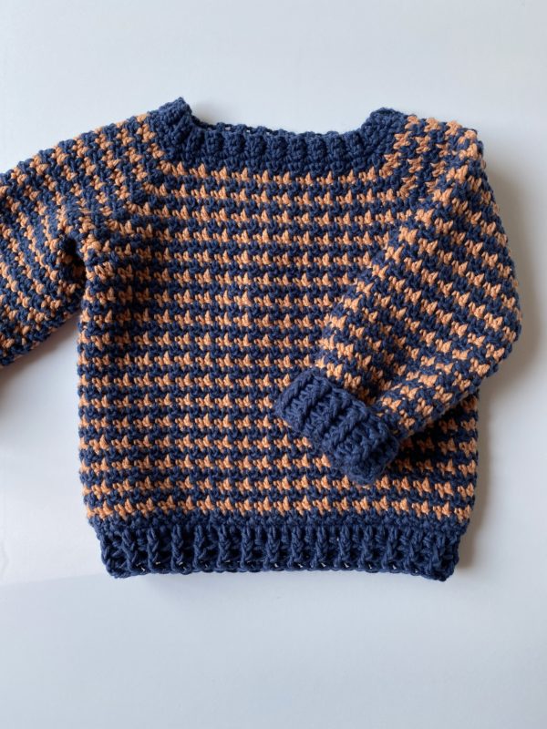 Baby Jack's Fall Houndstooth Sweater - Daisy Farm Crafts