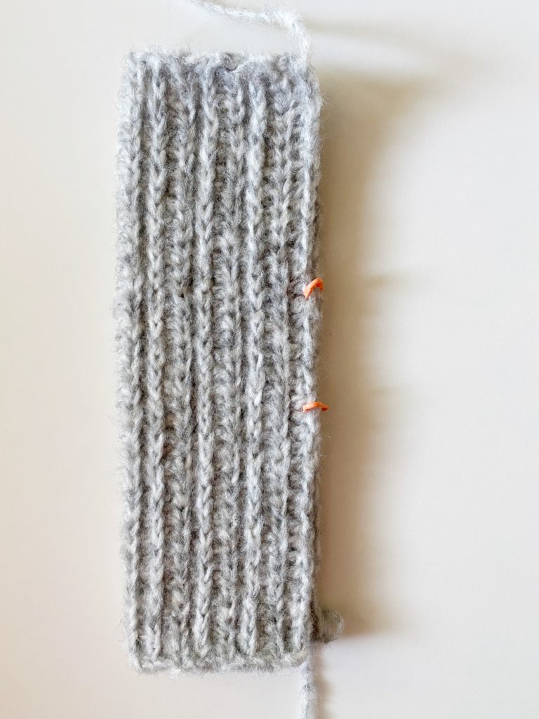 gray crochet mitten