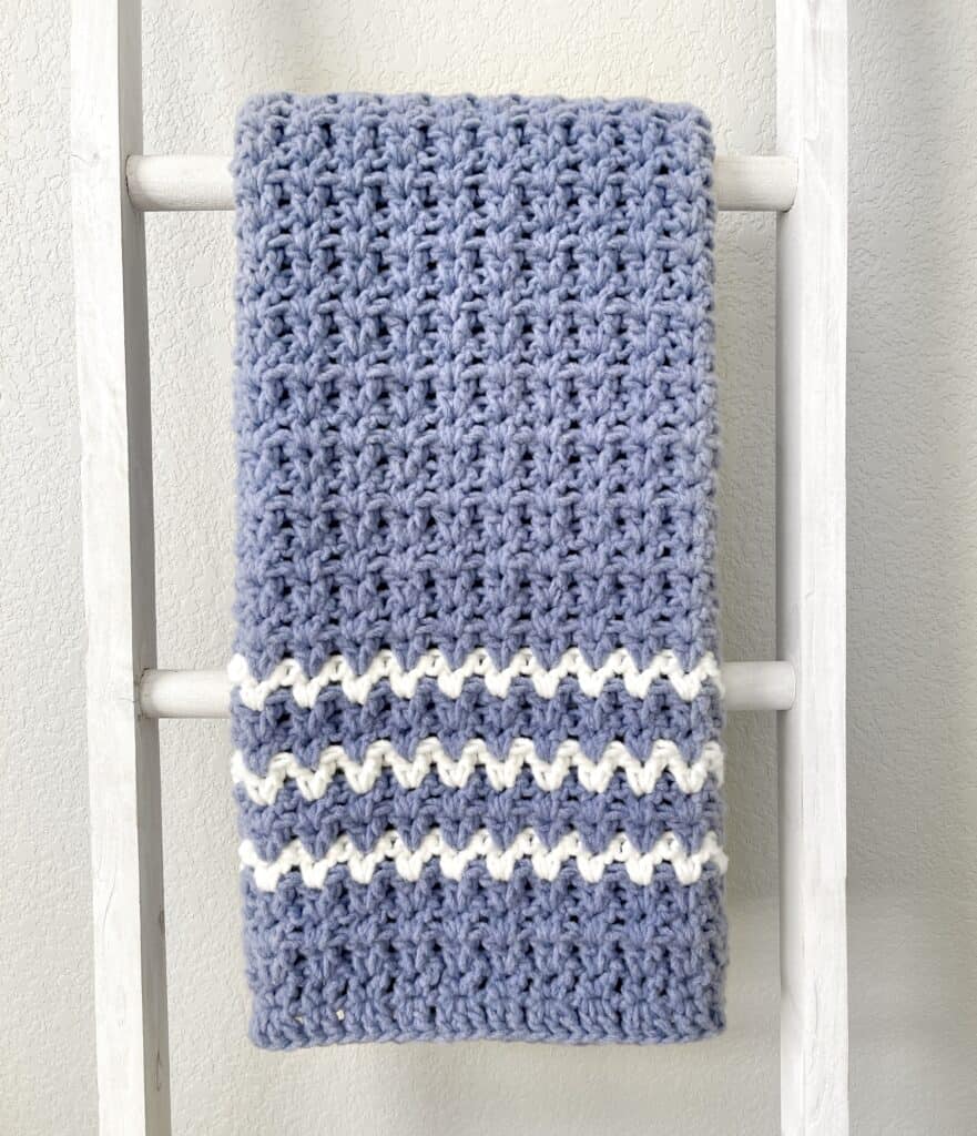 crochet chunky v stitch blanket