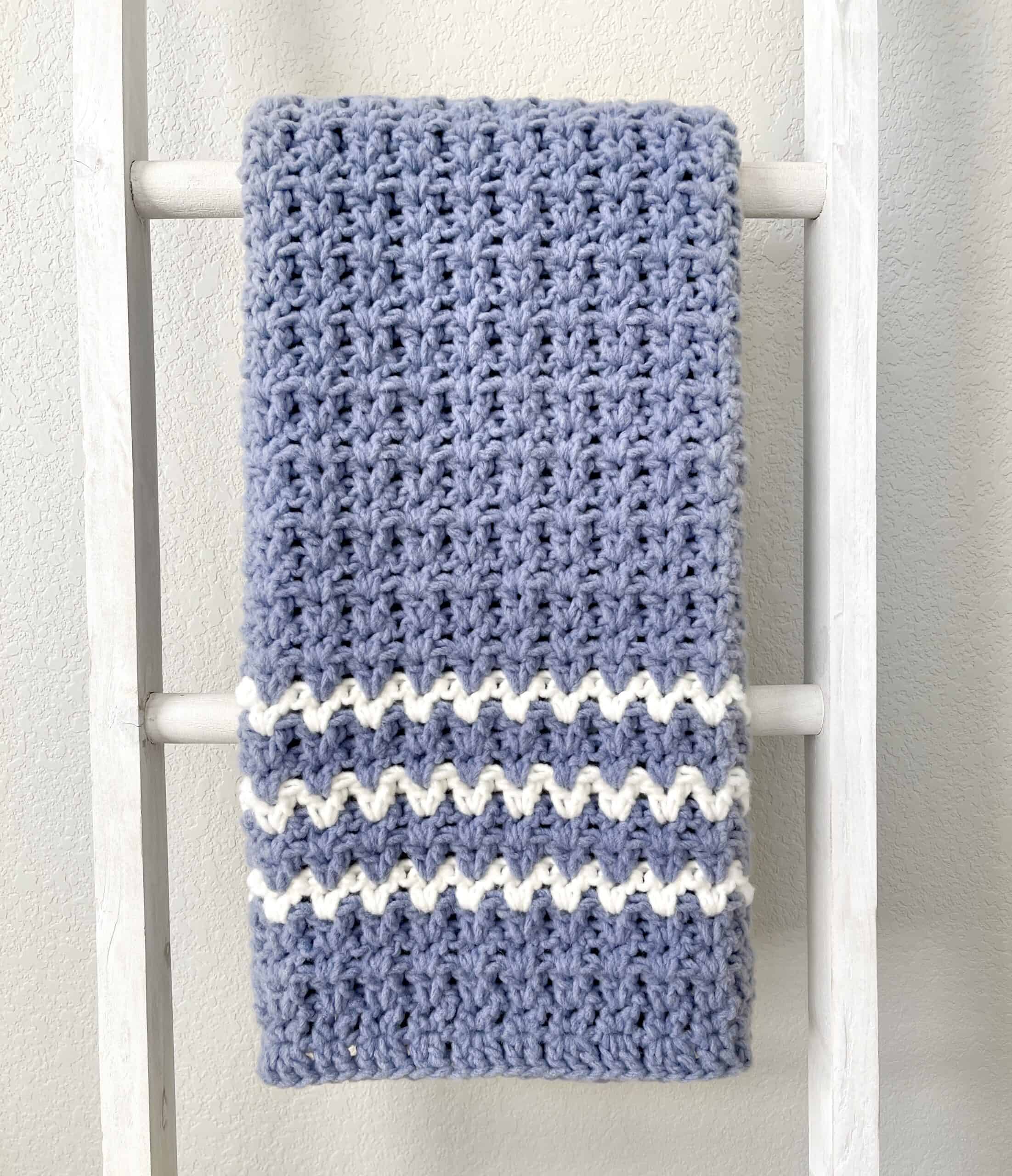 Chunky Crochet V-Stitch Blanket - Daisy Farm Crafts