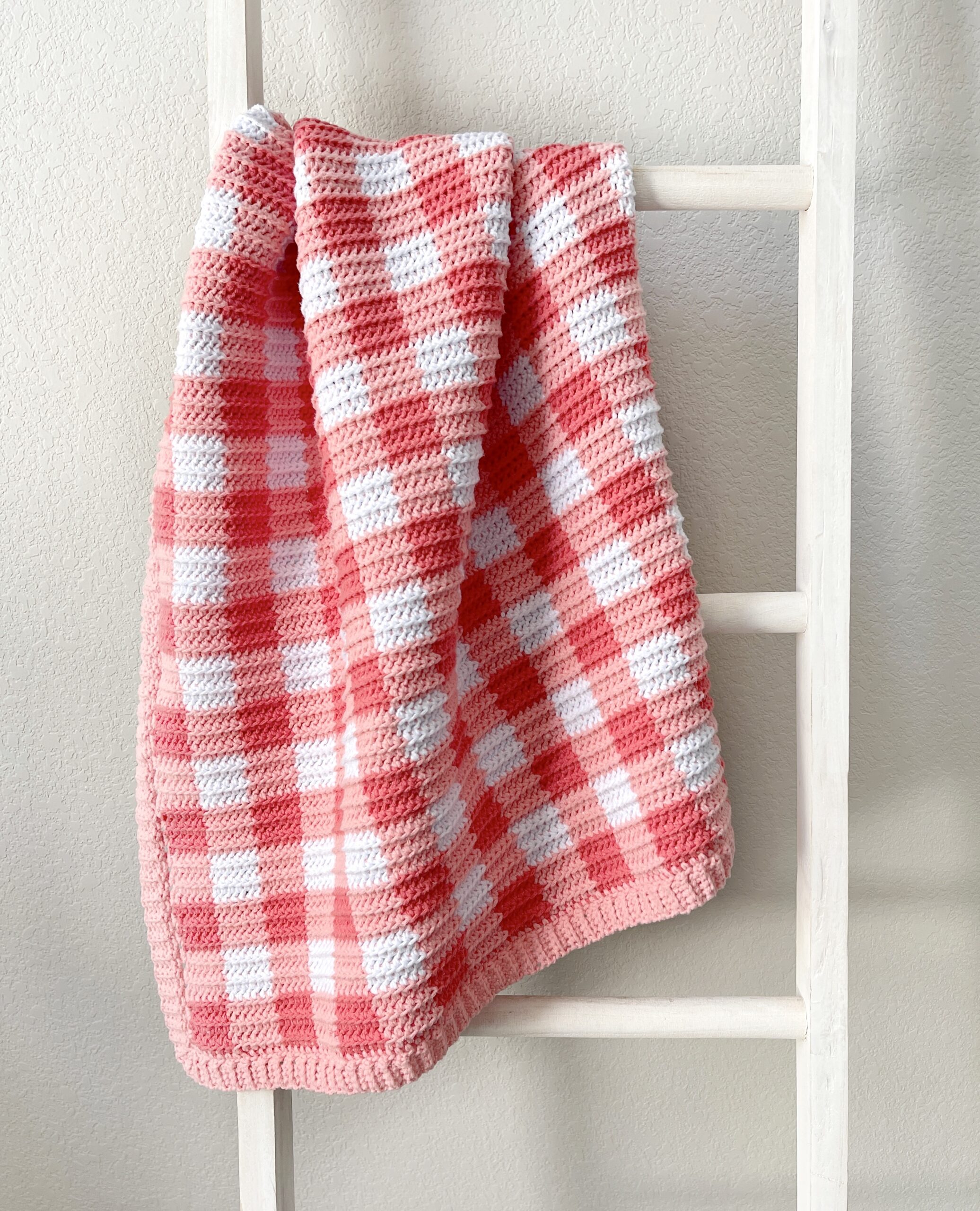 Bernat gingham blanket online pattern