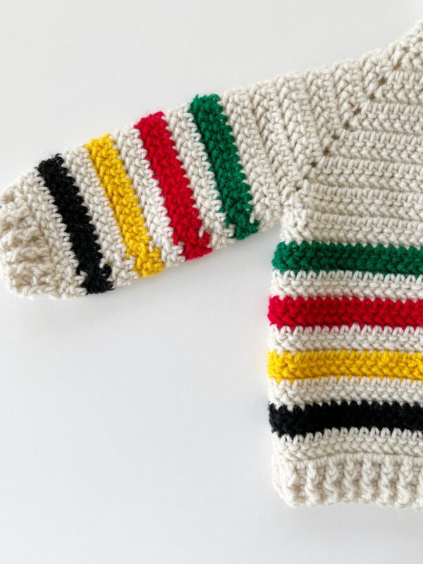 crochet adventure sweater sleeve