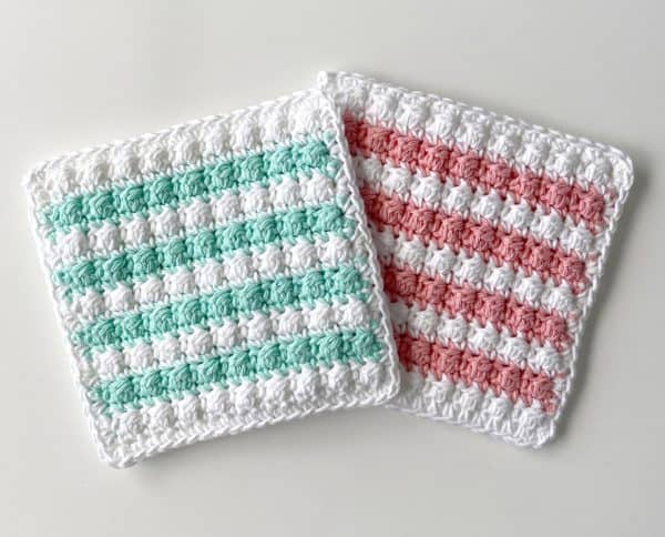 watermelon colors striped hot pads