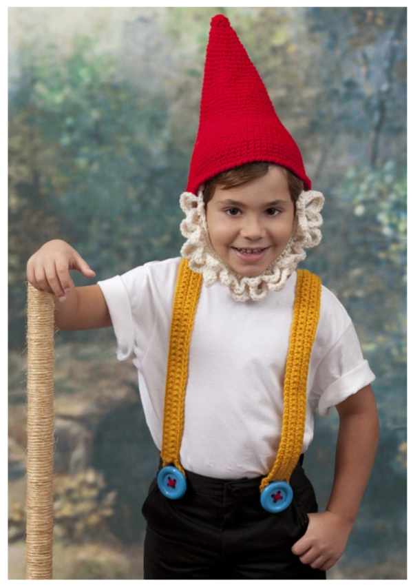 boy with crochet elf hat