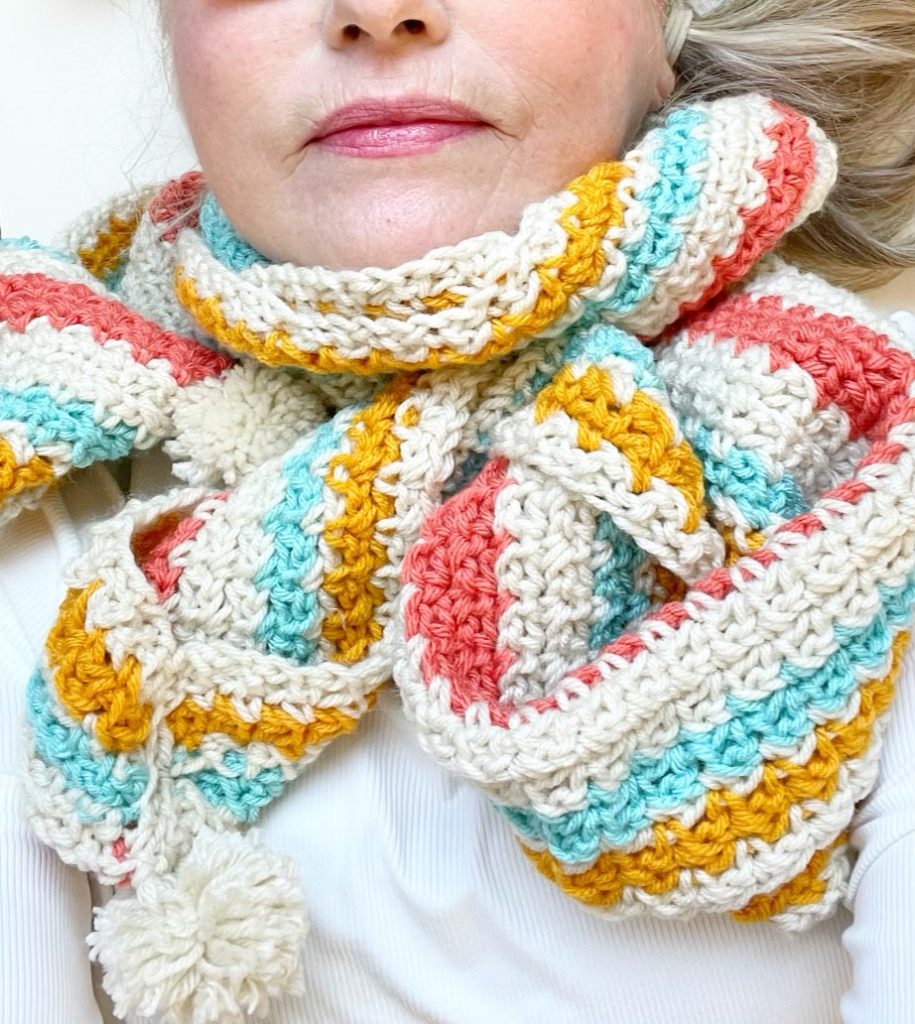 Woman wearing scarf