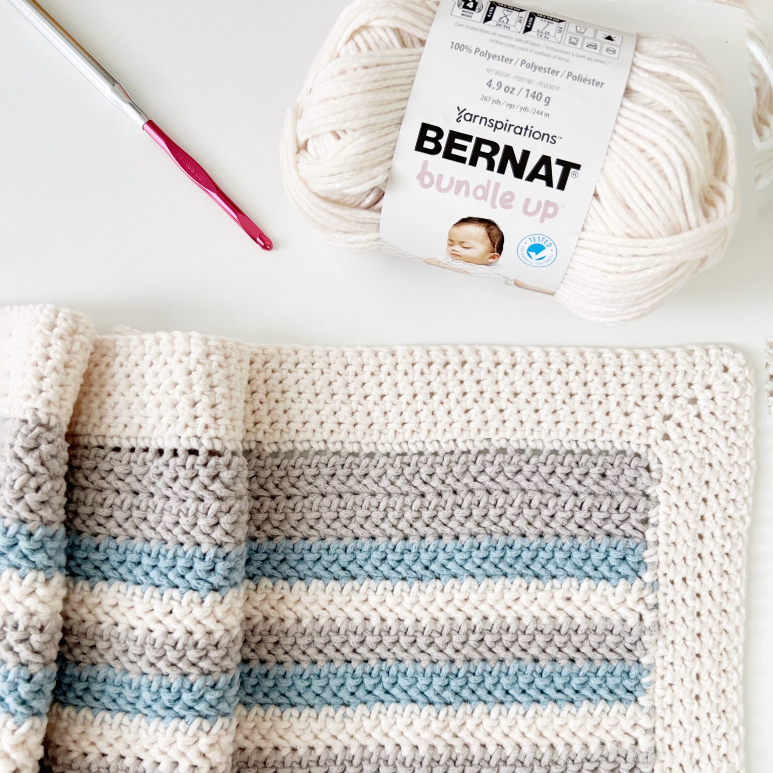 Crochet Baby James Blanket made by Annie Daisy Farm Crafts