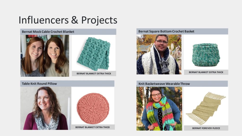crochet influencers with their projects