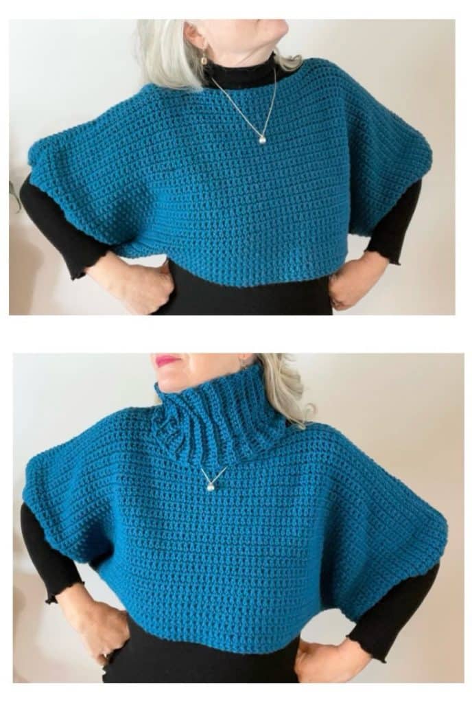 Easy Single Crochet Bubble Sleeve Crop Top with Removable