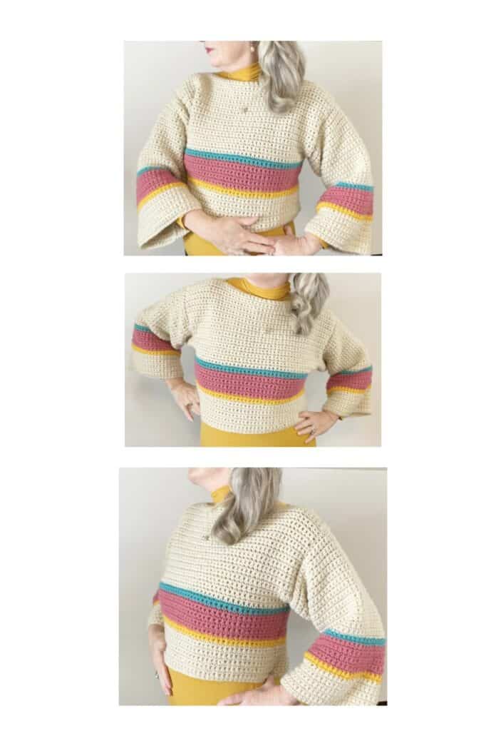 lady wearing crochet crop top