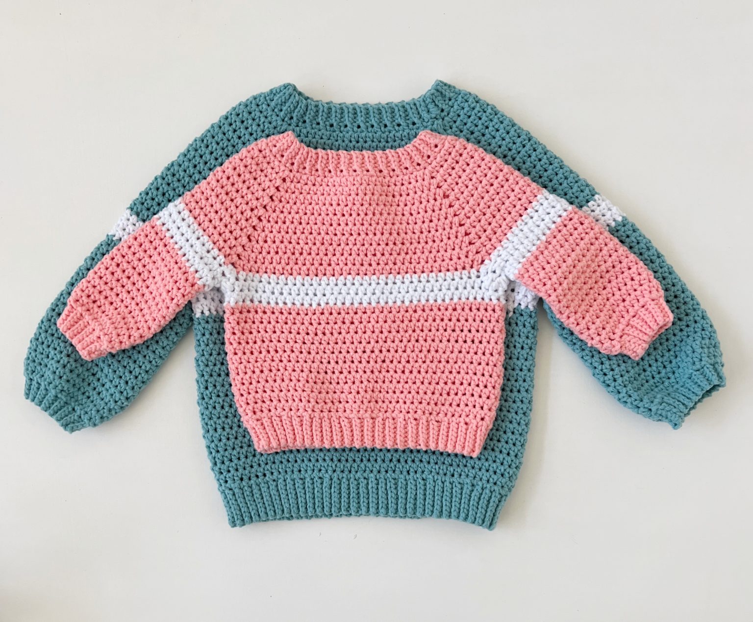 Baby Jack's Multi-Striped Sweater - Daisy Farm Crafts