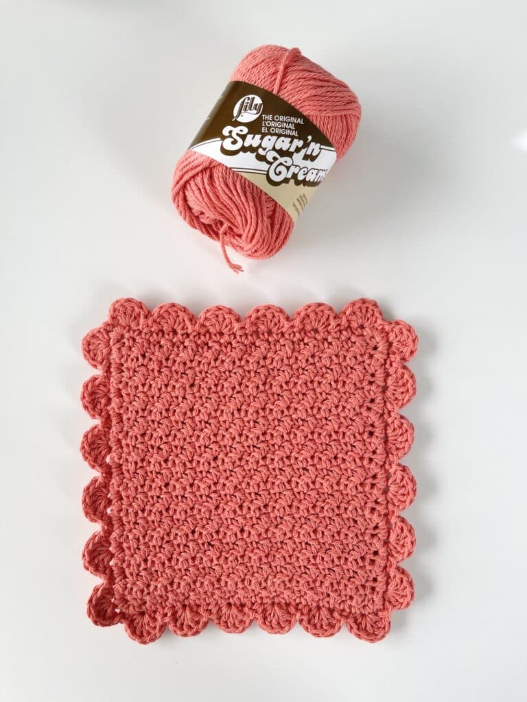 hot pad with skein of yarn