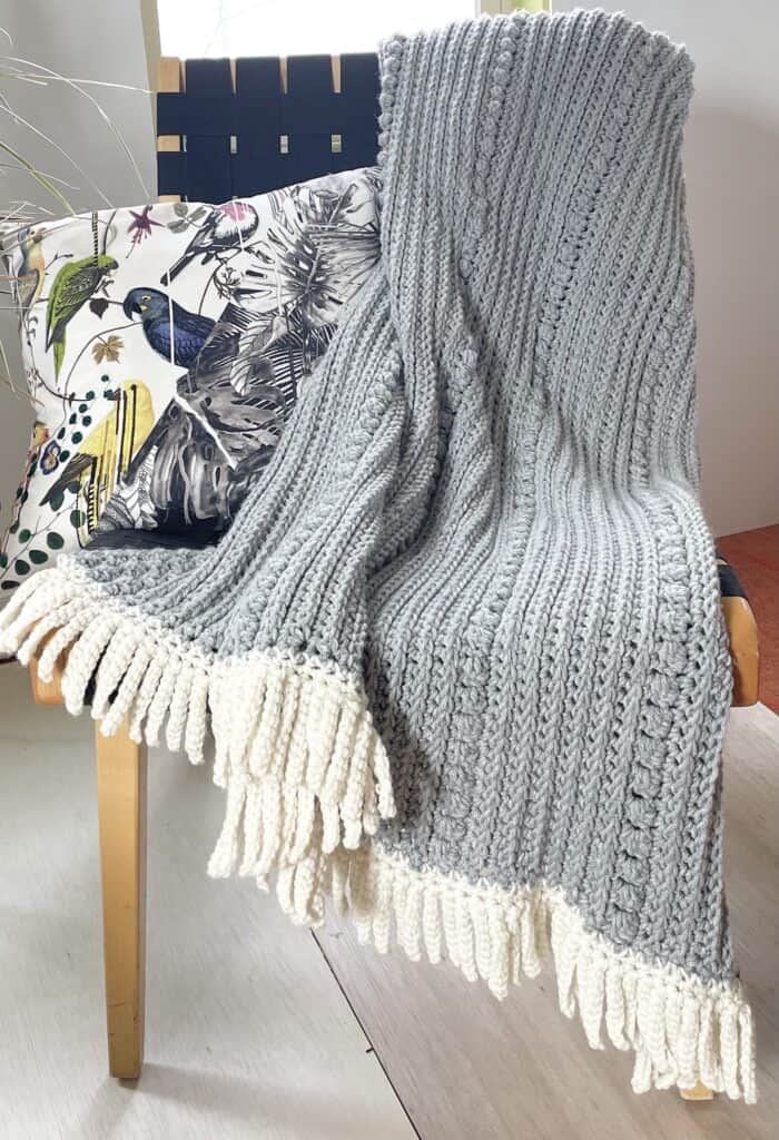 Crochet Berry Ridge Textured Blanket - Daisy Farm Crafts