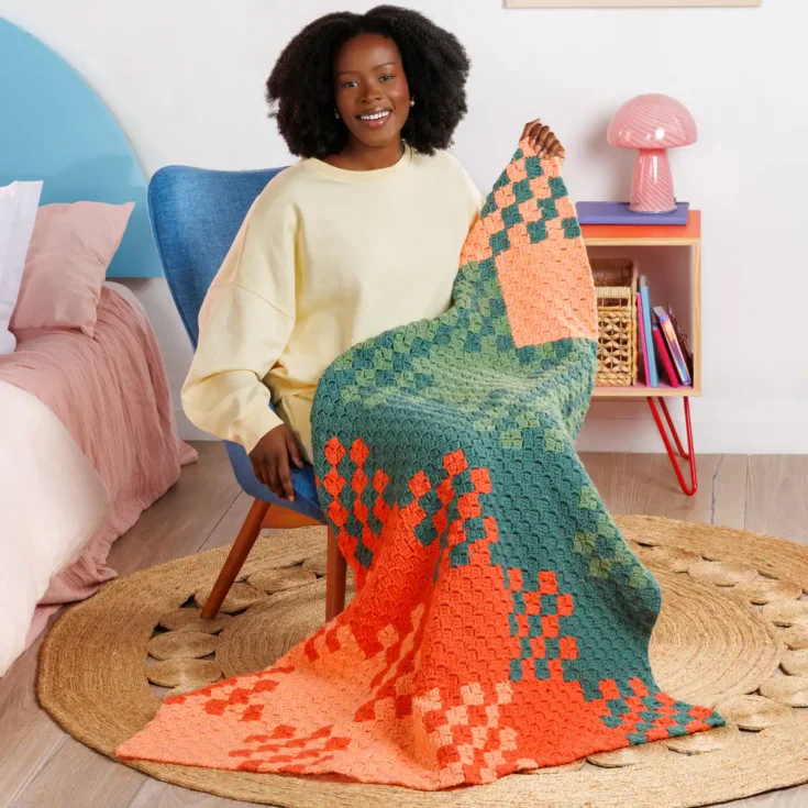 Image for C2C Patchwork Crochet Blanket