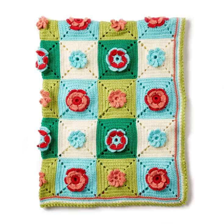 Image for Caron Floral Granny Crochet Afghan