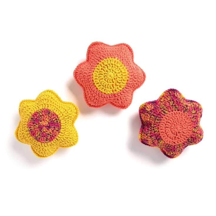 Image for Caron Crochet Petal Pillows, Version 1