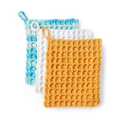 Free Lily Knit Waffle Dishcloth Pattern